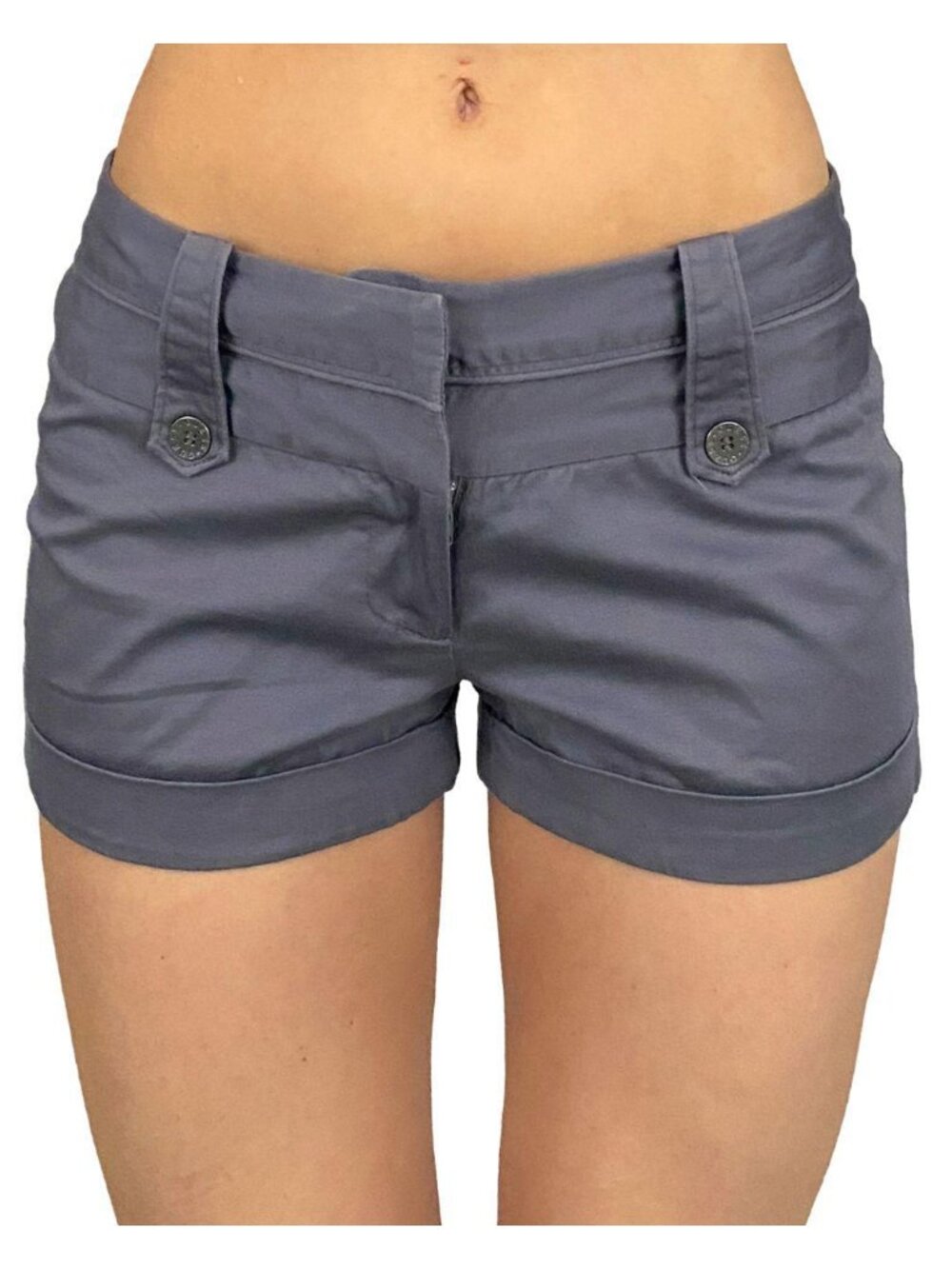 2000s vintage guess low rise gray trouser shorts